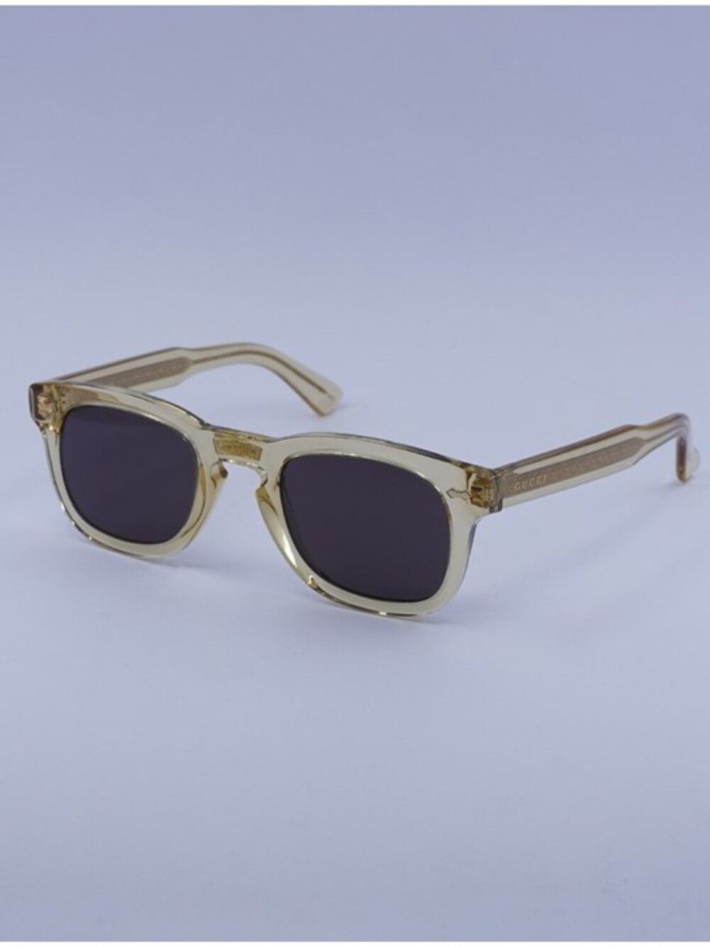 Gucci GG0182S 006 Sunglasses Brown Square Frame, Grey Lenses